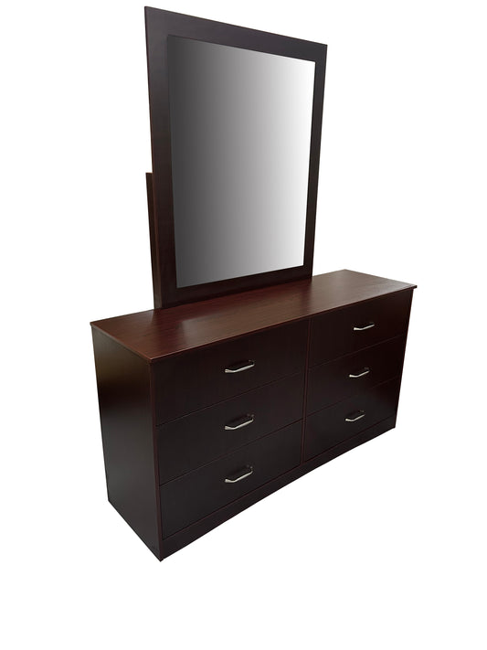 Christopher Dressing Table (6 Drawer) with Mirror